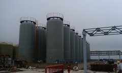 100立方鋼襯塑硫酸罐投產